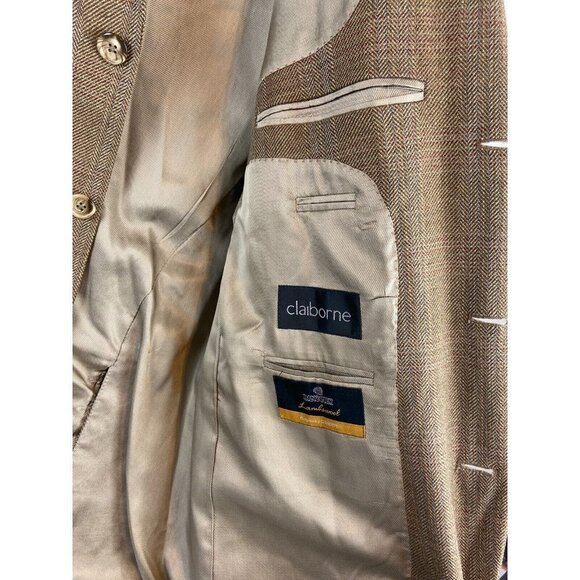 Moores Claiborne Wool Brown Men Vintage Blazer Size 44 R - Picture 4 of 11